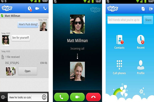 Skype chat app image