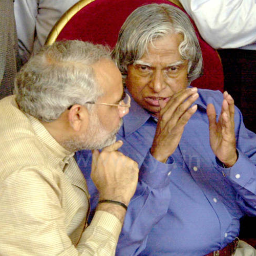 Narendra Modi with APJ Abdul Kalam Azad