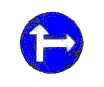 Compulsory go ahead or turn to right