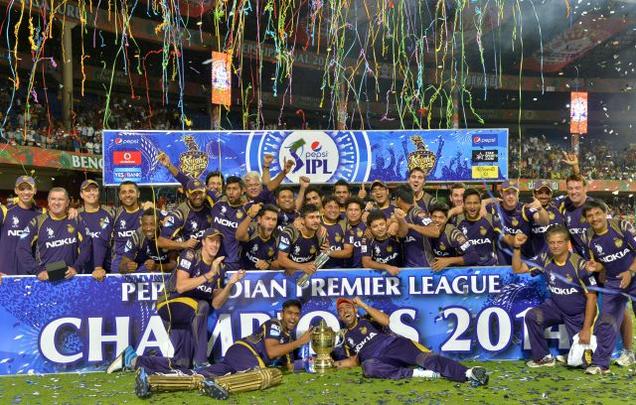 IPL Season 7 Winner Team Kolkata Night Riders Year 2014 Image