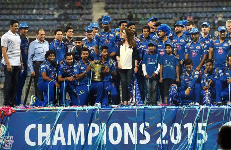 IPL Season 8 Winner Team Mumbai Indians Year 2015 Image