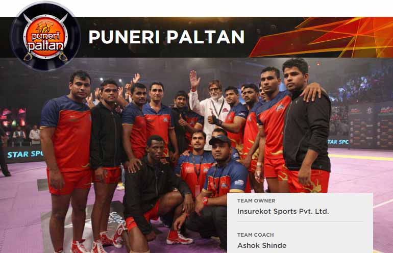Puneri Paltan Logo, Team Players