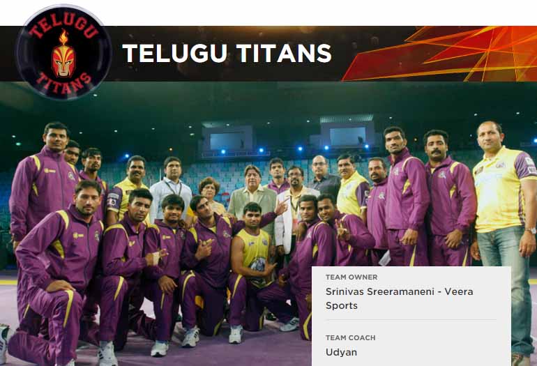 Telugu Titans Logo, Team Players