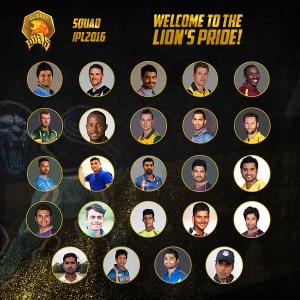 Gujarat lions player image ipl 2016