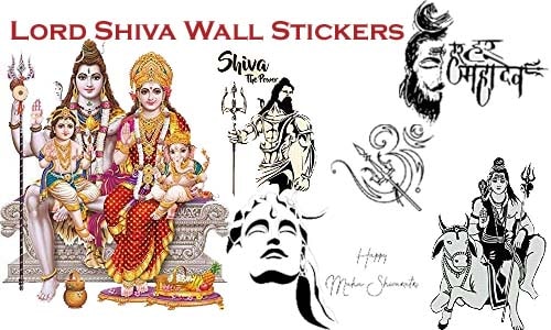 Lord Shiva Stickers for Wall, Home, Room, Laptop-min