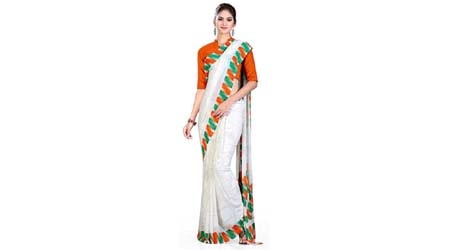 Uniform Sarees Womens Georgette Saree