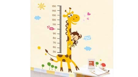 Decals Design StickersKart Wall Stickers Kids Giraffe Height Chart