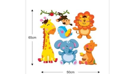 PRINTELLIGENT Paper Cartoons Wall Sticker