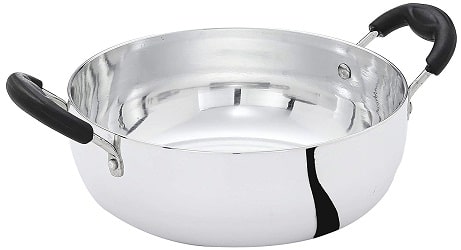 Amazon Solimo white aluminium kadai