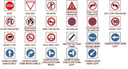 mandatory road sign images